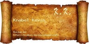 Knabel Kevin névjegykártya